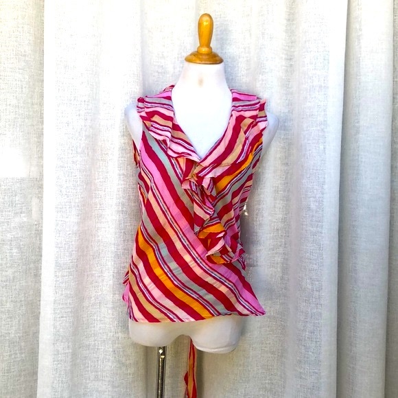 Lauren Ralph Lauren petite sleeveless colorful blouse - Picture 1 of 12